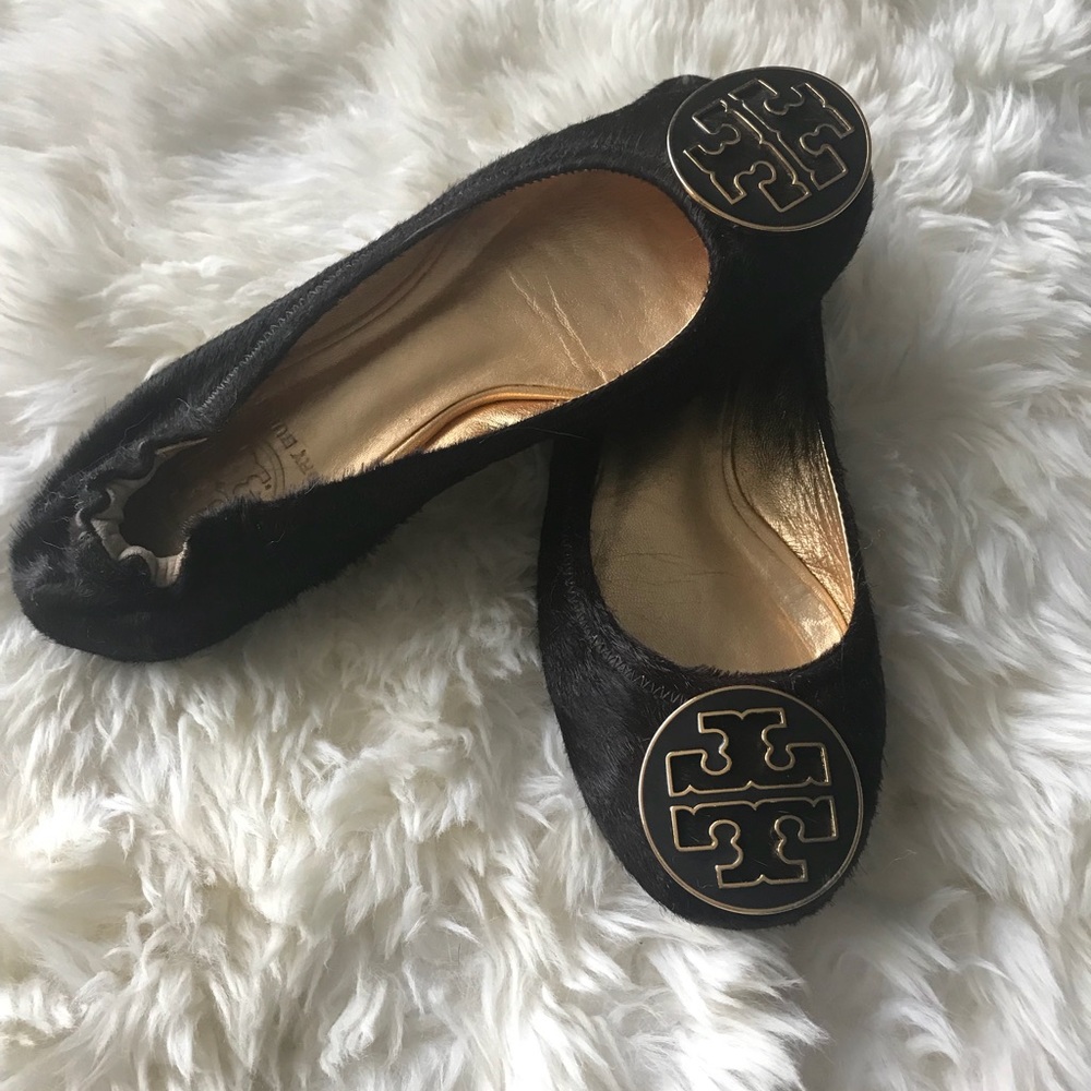 Tory Burch fur reva flats